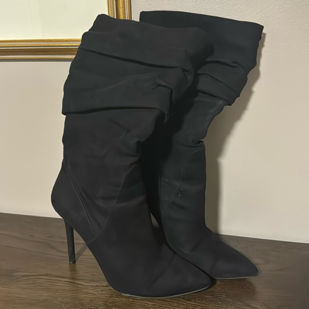Jessica Simpson Textile Suede Feel Calf High Boots